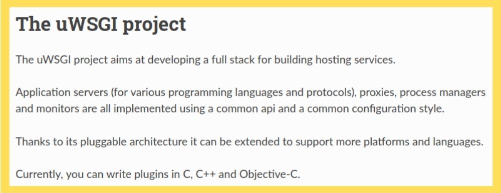 uWSGI explanation