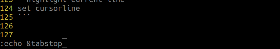 vim echo