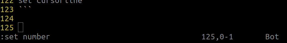 vim set setting